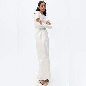 Mango Combined Fabric Long Sleeve Dress